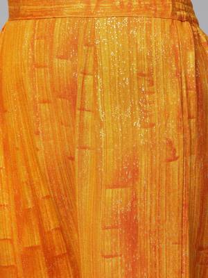 Cream printed viscose rayon salwar 4