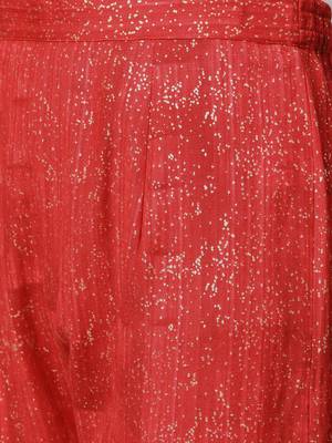 Pink printed viscose rayon salwar 4
