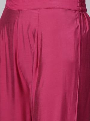Pink printed dupion salwar 4
