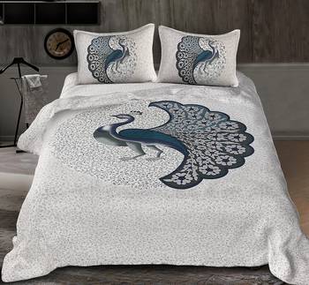 Rudra Bazaar Jaipur Prints  Double Bedsheets With 2 Pillow Cover 1
