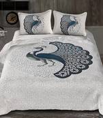 Rudra Bazaar Jaipur Prints  Double Bedsheets With 2 Pillow Cover