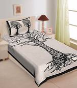 Rudra Bazaar Jaipur Prints  Single Bedsheets With 1 Pillow Cover