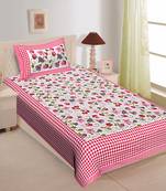 Rudra Bazaar Jaipur Prints  Single Bedsheets With 1 Pillow Cover