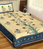Rudra Bazaar Jaipur Prints  Single Bedsheets With 1 Pillow Cover