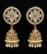 White Jhumkas