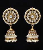 White jhumkas