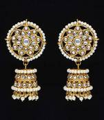 White Jhumkas