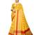 Yellow woven art silk saree with blouse