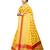 Yellow woven art silk saree with blouse
