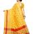 Yellow woven art silk saree with blouse