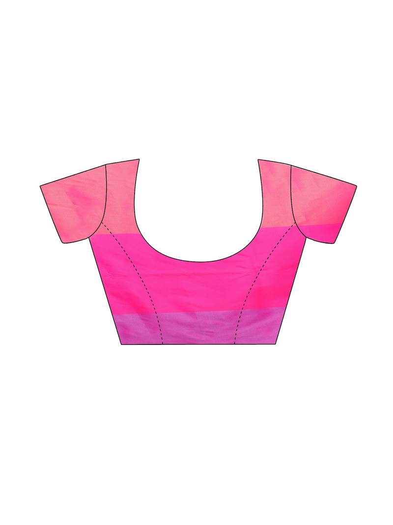 Blue Woven Poly Silk Saree With Blouse