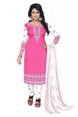 Combo Of 2 Printed Synthetic Unstitched Salwar With Dupatta 3