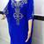 royal blue georgette moroccan islamic dubai kaftan farasha zari and stone work 