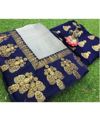 grey Chanderi silk Partywear Bollywood saree with blouse 3