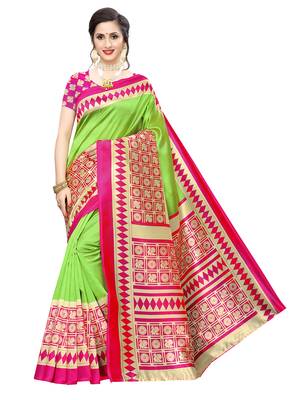 Combo Of 2 Poly Silk  Multicolor Printed Women's Saree 5