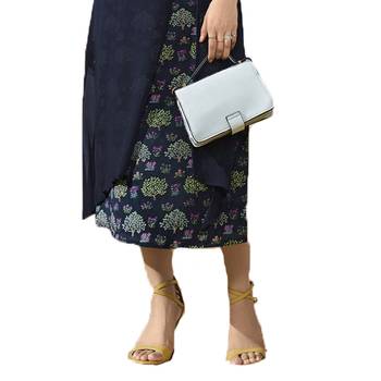 Blue printed georgette georgette-kurtis 3