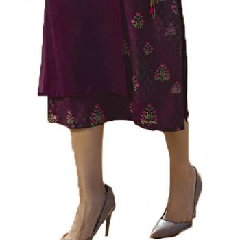 Purple printed georgette georgette-kurtis 3