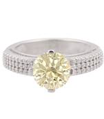 Cubic Zirconia Rhodium Plated Solitaire with Accent Women Ring