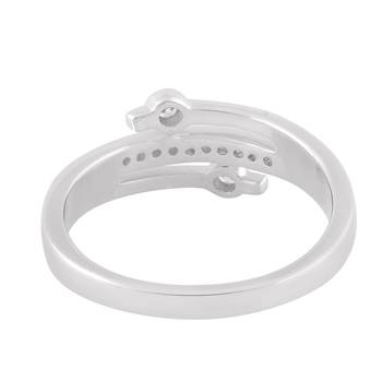 Rhodium Plated Cubic Zirconia Finger Band for Women 3