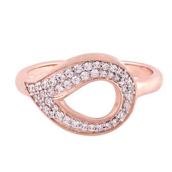 Rose Gold Plated Cubic Zirconia Women Ring 1