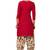 Women's Coral Pink & Beige Cotton Printed Readymade Patiyala Suit Set