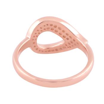 Rose Gold Plated Cubic Zirconia Women Ring 3