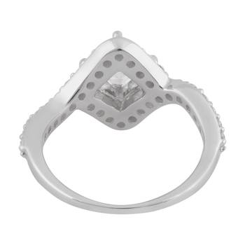 Rhodium Plated Cubic Zirconia Women Ring Gift For Her 3