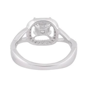 Rhodium Plated Cubic Zirconia Women Halo Ring 3