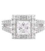 Cubic Zirconia Rhodium Plated Engagement Finger Ring