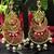 Ethnic Indian Bollywood Chandbali Long Pearl Kundan Hanging Earrings Set