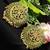 Ethnic Indian Bollywood Chandbali Mint Green Pearl Kundan Earrings Set