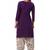 Women's Purple & Off White Cotton Printed Readymade Patiyala Suit Set