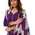 Women's Purple & Off White Cotton Printed Readymade Patiyala Suit Set
