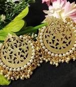 Ethnic Indian Bollywood Chandbali Pearl Dangle Earrings Set