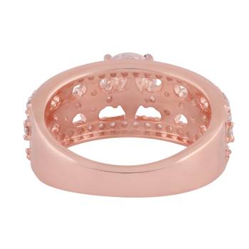 Rose Gold Plated Cubic Zirconia Ring for Women 3