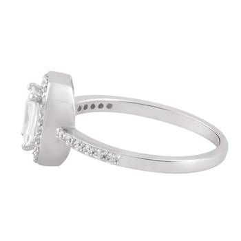 Cubic Zirconia Rhodium Plated Anniversary Ring for Women 2