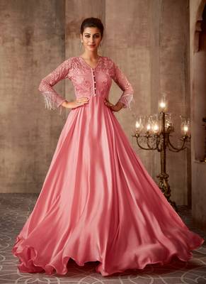Light-pink embroidered silk salwar 2