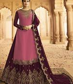 Pink Embroidered Silk Blend Pakistani Salwar Kameez