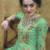 green embroidered rayon readymade suits