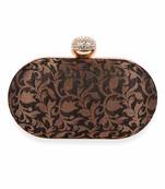 brown Clutch Purse For Women Party Wear (Oval)