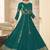 Green Embroidered Silk Blend Readymade Suits