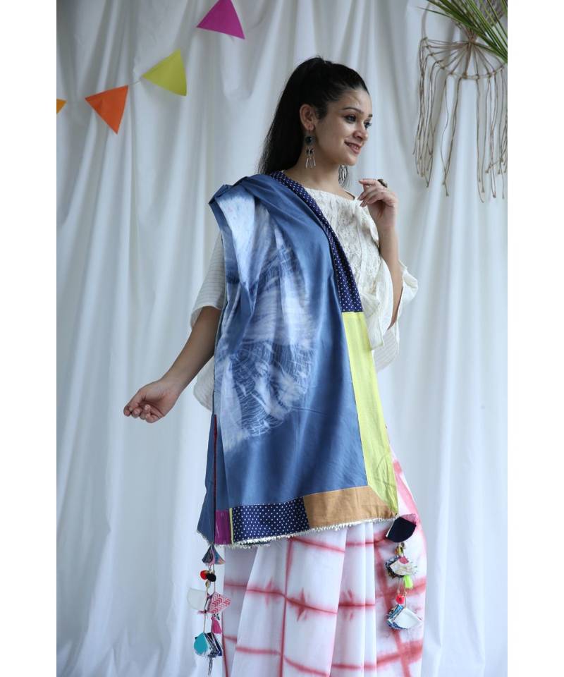 Gulrez printed Cotton Sari