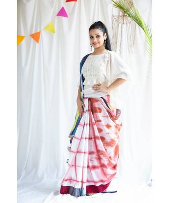 Gulrez printed Cotton Sari 4
