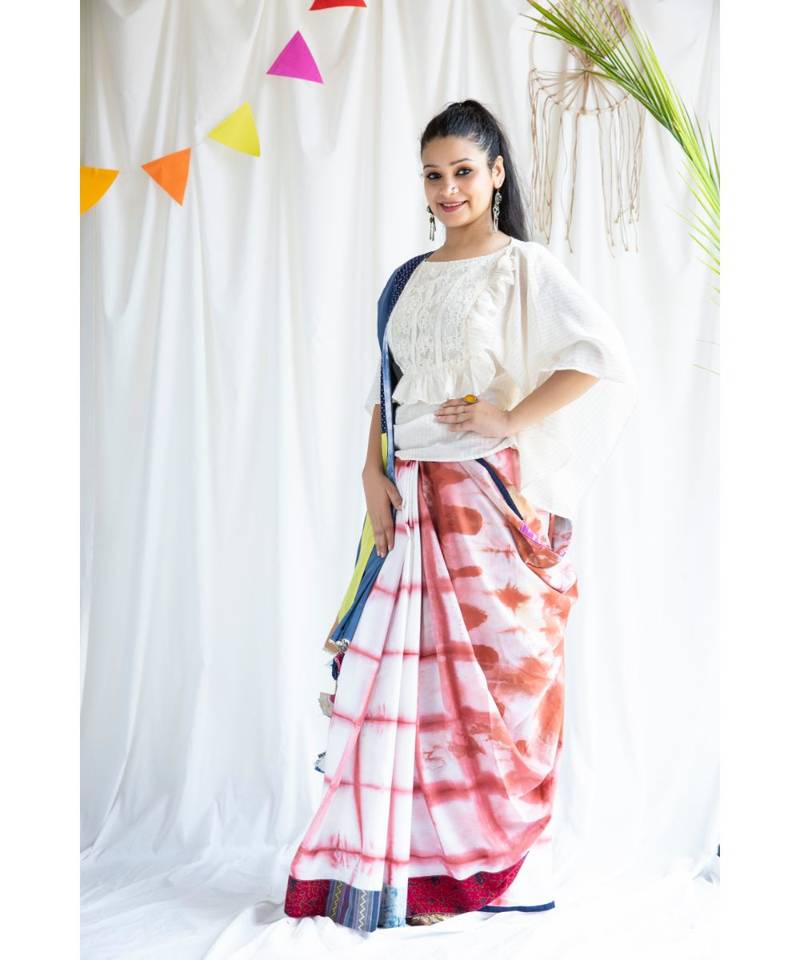 Gulrez printed Cotton Sari