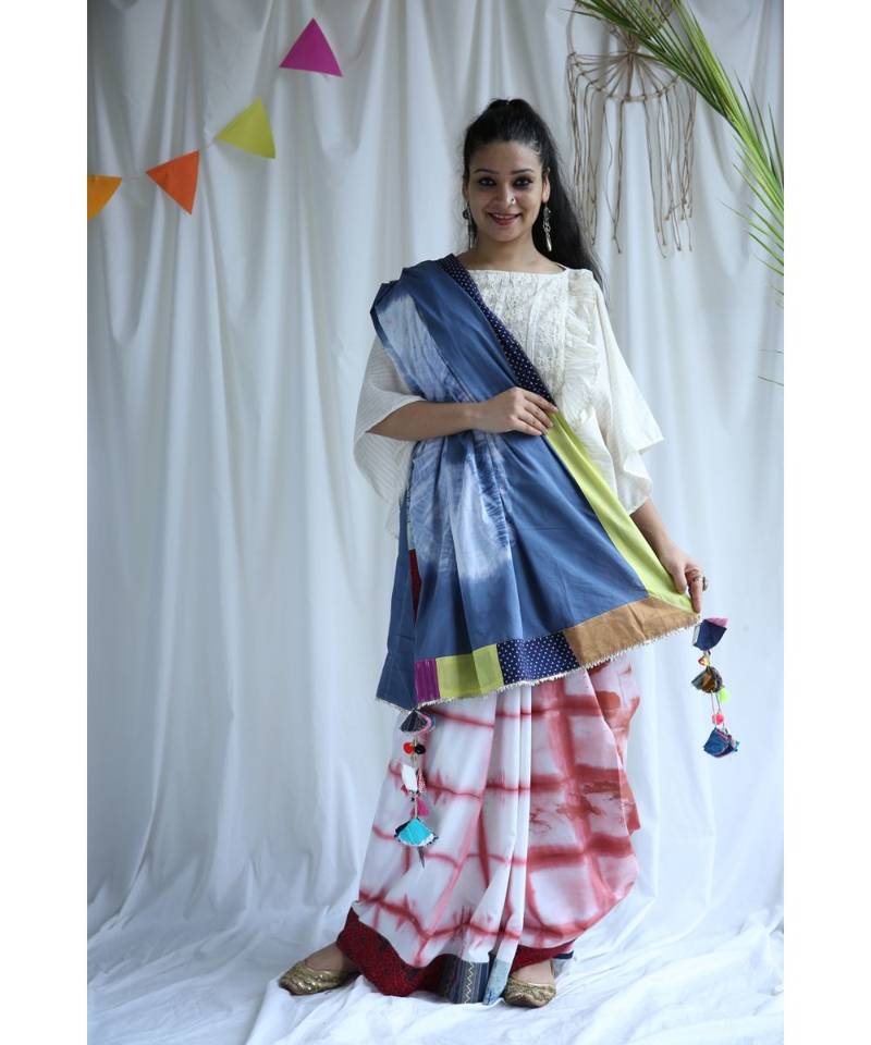 Gulrez printed Cotton Sari