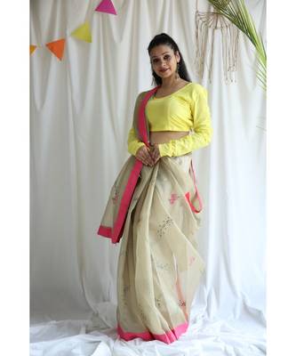 Ramla printed Cotton Sari 5