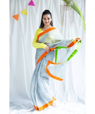 Umair printed Cotton Sari 1