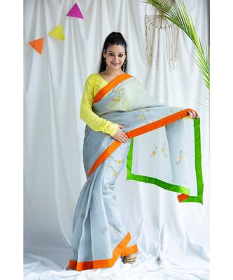Umair printed Cotton Sari 2