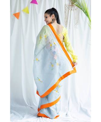 Umair printed Cotton Sari 4