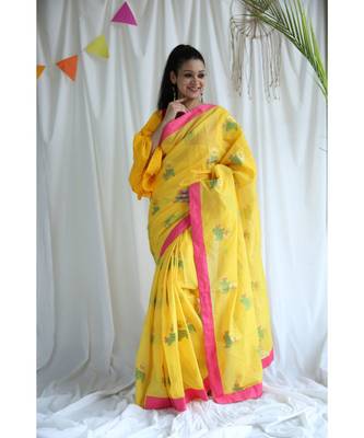 Hamza printed Cotton Sari 2